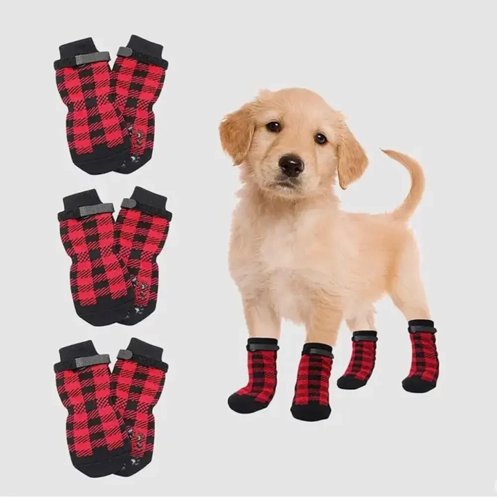 New 4 warm pet socks size medium